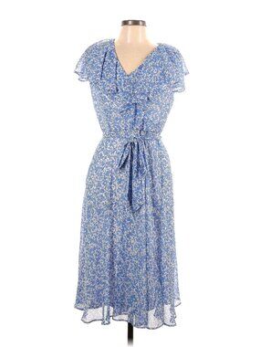 Tommy Hilfiger Women's Blue & White Floral Dress, Size 12